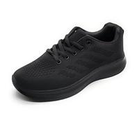 P&L ITALY COLLECTION Zapatillas Deportivas para Mujer Transpirables Ligeras de Malla Comodas Caminar Correr 891 All Black 42
