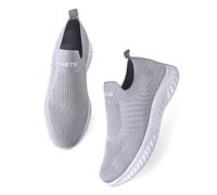 P&L ITALY COLLECTION Zapatillas Deportivas Sin Cordones Slip-On Mujer Comodas y Ligeras para Correr Trabajar Andar Pasear Casual Sneakers Grey38