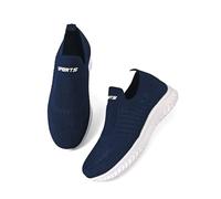 P&L ITALY COLLECTION Zapatillas Deportivas Sin Cordones Slip-On Mujer Comodas y Ligeras para Correr Trabajar Andar Pasear Casual Sneakers Navy41