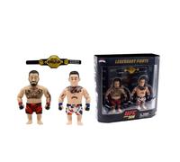 P.M.I. UFC - Figuras de acción articuladas de 4.5 pulgadas Legendary Fights paquete de 2 misteriosos surtido, incluye 2 luchadores, accesorios y cinturón de campeonato | Coleccionable oficial de UFC