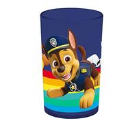 p:os 29964049 Paw Patrol - Vaso para niños con diseño de la Patrulla Canina, taza de plástico reutilizable con aprox. 250 ml de capacidad, recipiente para bebidas frías