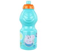 p:os 30693 - Botella para niños y niñas, aprox. 400 ml, con diseño de Peppa Pig y cierre deportivo, de plástico, sin BPA ni ftalatos