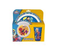 p:os 35133 - Juego de Desayuno Dino Ranch, vajilla de 3 Piezas con Plato, Bol y Taza, vajilla Infantil de plástico, Apta para lavavajillas y microondas