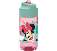 p:os 35607-Botella Disney Minnie Mouse para niños, Botella de Agua con Pajita integrada, Capacidad Aprox. 360 ml, a Prueba de Fugas, para la Escuela, el Deporte y el Tiempo Libre, Multicolor (35607)