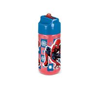 p:os 35682 - Botella Infantil Spiderman con Pajita integrada, Recipiente para Beber con una Capacidad aproximada de 430 ml, Ideal para Bebidas frías