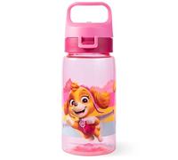 p:os Botella infantil de la Patrulla Canina Skye, 500 ml, botella de agua de plástico a prueba de fugas con asa de transporte, color rosa - Botella ligera para niños, para escuela, guardería y