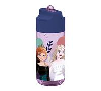 p:os 35445 - Frozen La Reina del Hielo 2 - Botella para Beber para niños, Botella de Agua con Pajita integrada, Aprox. 430 ml de Capacidad, a Prueba de Fugas, Ideal para el Colegio