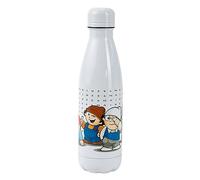 p:os- Mainzelmännchen 34998-Mainzelmännchen Botella de Acero Inoxidable para niños y Adultos, con tapón de Rosca, Aprox. 500 ml, Doble Pared, estanca, Multicolor, Large (34998)