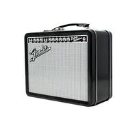P Pluginz Fender Amp - Lonchera de lata con asa de plástico y cubierta frontal en relieve, producto oficial de Fender