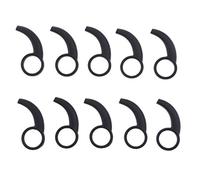 P Prettyia 10x Silicona Hebilla Ganchos Ear Hook a Prueba de Sudor Sujeción para Auriculares en Oreja - Negro