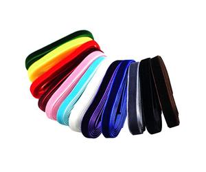 P Prettyia 12x Cinta de Terciopelo Elástico de 1 Yarda Cinta para Navidad Decoracion de Embalaje - Multicolor-9mm