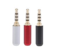 P Prettyia 3X 4 3.5mm Macho Reparación De Auriculares Jack De Audio para Soldar Auriculares Conector