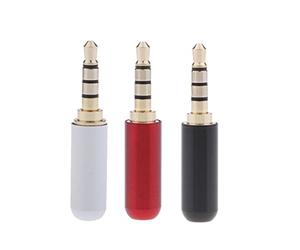 P Prettyia 3X 4 3.5mm Macho Reparación De Auriculares Jack De Audio para Soldar Auriculares Conector