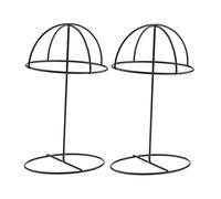P Prettyia Fije 2pcs Metal Hat Rack Cap Display Tienda Contador De Pie Soporte Sombrero Organizador
