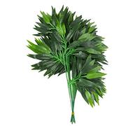 P Prettyia Juego de 20 Hojas de Bambú de 10 Cm de Hojas Artificiales de Follaje Decorativo