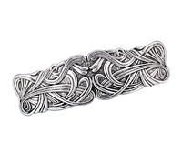 P Prettyia Vintage Viking Headwear Celtic Knot Protección Pinza de Pelo Barrettes Regalo para Las Mujeres Niñas, 65 Mm - Plata