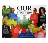 P ster de la historia afroamericana de Tri-Seven Entertainment: Personajes famosos afroamericanos con breve biograf a (61 x 45 cm)