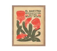 P ster de viaje de Poster Master - Arte mural vintage de la cultura mexicana El Maestro - Decoraci n de pared con cactus - Gran regalo para el ho