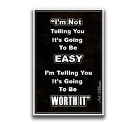 P?ster ""No te digo que va a ser f?cil"", 30 x 45 cm, motivacional, inspirador, educativo, para el aula, JSC105