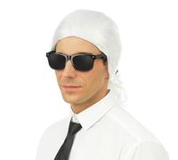 P’tit Clown Karl re18036 - Peluca larga con cinta, color blanco