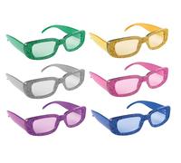 P 'tit payaso 10888 gafas plástico purpurina - Rectángulo - Color aleatorio