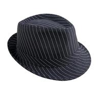 P 'tit payaso 40388 sombrero tejido adulto - Fedora - rayas negro/blanco