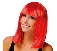 P 'tit payaso - 68089 - Peluca Star - cuadrado - Talla única - Rojo