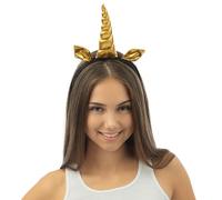 P 'tit payaso 82203 - Diadema unicornio oro y negro, talla única