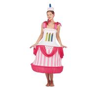 P 'Tit Payaso 86899 Disfraz Adulto Mujer Pastel de cumpleaños - Talla única - Multicolor