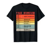 P Valor Interpretación Estadísticas Investigación Humor Camiseta gráfica económica