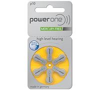 P10 6 x Varta Powerone Hearing Aid Batteries Type 10/YELLOW 1.45 V, PR 70/Made in Germany - Latest Generation
