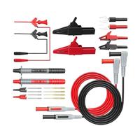 P1300 Series - Kit de cables de prueba de multímetro de 4 mm para cable banana, clip de prueba, clip de cocodrilo, kit de herramientas automotrices (P1300D)
