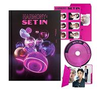 P1Harmony - 5th Mini Album [HARMONY : SET IN] (STEP IN Ver.) Cover + Booklet + CD + Standing Photo Card + LOGO Tag + Photo Stamp + Special PhotoCard + Selfie Photocard + 3 Extra Photocards