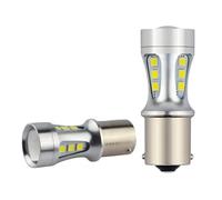 P21W Led BAY15D PY21W BA15S blanco 1300Lm bombilla LED de coche P21/5W señal de giro 1156 3030 1157 T20 W16W T15 W21/5W 7443 W21W 7440 (Color : P21W BA15S, Size : White)
