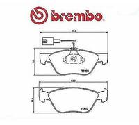 P23077 BREMBO KIT 4 PASTILLAS FRENO HORMIGA PARA ALFA ROMEO GTV (916) 1.8 16V...