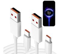 P37 Cable USB-C Carga Turbo para Xiaomi 120W / 90W / 67W (Pack de 2) - Compatible con Xiaomi, Redmi, POCO y Black Shark - HyperCharge 120W Max / 90W / 67W / Mi Turbo Charge 33W