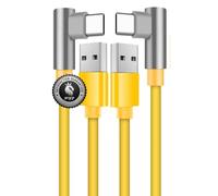 P37 Cable USB-C Gaming 90° Pack 2 Unidades 1,8m - Mi Turbo/Turbo Charge 90W/67W/45W/33W Compatible con Xiaomi/Redmi/Poco/Black Shark, ROG Phone 9, RedMagic 10 Pro - Datos 480 Mbps