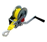 p4U Cabrestante de correa para barcos, aprox. 600 kg, 6 m, cabrestante de mano, para taller, garaje, remolque o barco