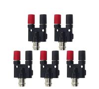 P7008 5 uds BNC conector hembra a doble conector Banana hembra de 4mm postes de unión conector adaptador RF