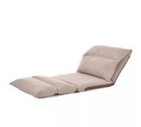 P9IDEDFH Adjustable Upholstered Chair Sofa Bed Floor Foldable Chaise Lounge Chair Living Room Furniture Folding (Beige Medium)