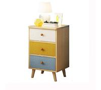 P9IDEDFH Bedside Table Mini Minimalist Modern Bedroom Storage Cabinet Bedside Table with Three Drawer Design
