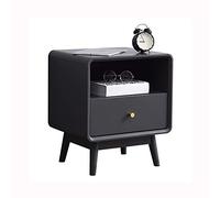 P9IDEDFH Bedside Table Simple Modern Solid Wood Bedroom Bedside Table Stylish Two-Drawer Mini Bedside Table