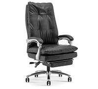 P9IDEDFH Boss Chair Computer Chair Home Comfortable Business Leather Office Chair Reclining Engineering Backrest Chair (Color : Preferred Cowhide-Grey)