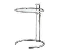 P9IDEDFH C-Shaped Glass Coffee Table Household Side Table Wind Homestay (Color : Silver)