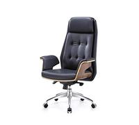 P9IDEDFH Chair Simple Boss Chair Office Chair Leather Conference Computer Chair Ergonomic Desk Chair Liftable Reclining Home Chair (Color : PU Leather-Orange)