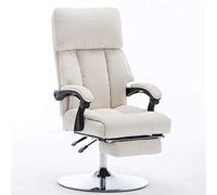 P9IDEDFH Chair Study Room Computer Chair Office Chair Home Reclining Boss Chair Swivel Comfortable Chair Gaming Lift Seat (Color : White-B)