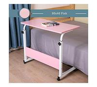 P9IDEDFH Days Overbed Table with Castors Height Adjustable Mobile Stand Up Desk Suitable for Bedroom Living Room Speech Home Bedside Laptop Overbed Table (Color)