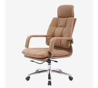 P9IDEDFH Executive Chair Office Chair Yellow Cowhide Jiugong Backrest Computer Chair Lifting Rotating Conference Chair Training Chair