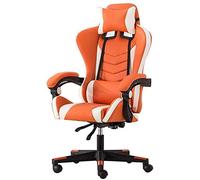 P9IDEDFH Gaming Chairs for Adults High-Back PU Leather Game Chair Executive Office Chair Pc Gaming Chair Computer Chair Reclining Chair(Color:Orange)