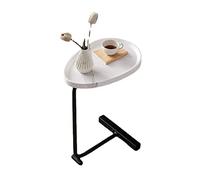 P9IDEDFH Home Sofa Side Corner Table Living Room Bedside Reading Oval Coffee Tea Solid Wood Counter Top Side Table (Color : White-Patch Five-Pointed star4, Size : 60 * 32cm) (Onecolor 70 * 32cm)